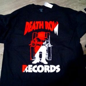 Death Row Records white black & red Logo T-shirt men’s